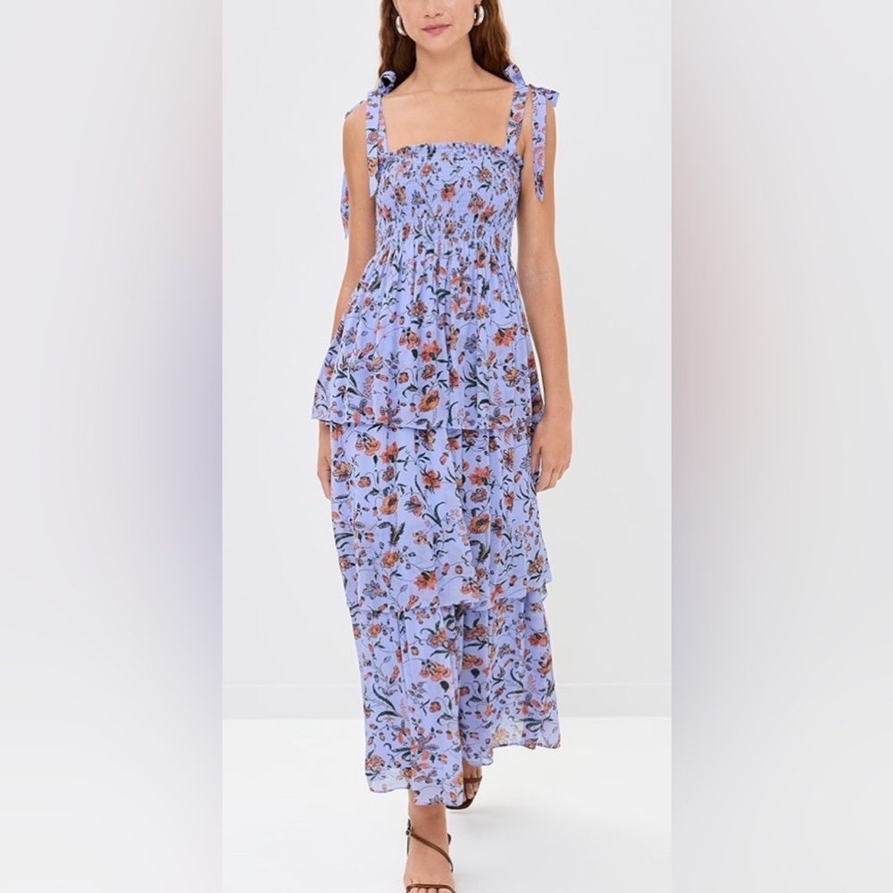 NWT Hill House Home - The Elise Nap Dress - Fleur Chintz, Thistle XS